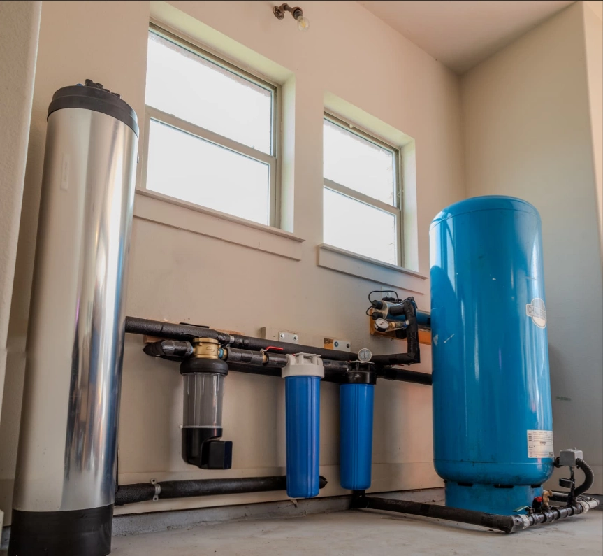 Professional well water filtration system installation in DFW